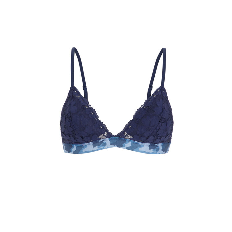 Soutien-gorge triangle dentelle detail camo coloramadiz rose poudré.