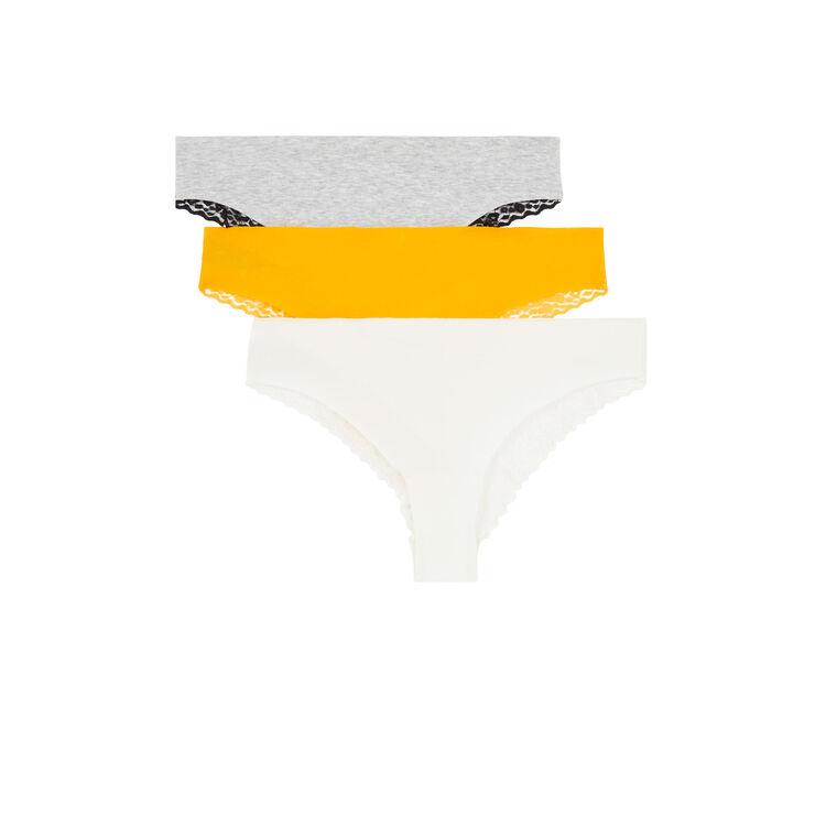 Lot de 3 tanga en coton uni clintangiz Lot de 3 tanga en coton uni clintangiz;