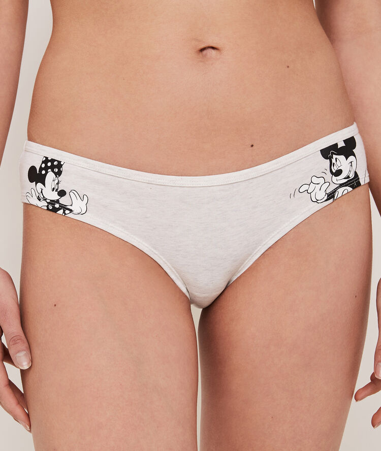 Shorty en coton licence mickey coeurhandiz gris.