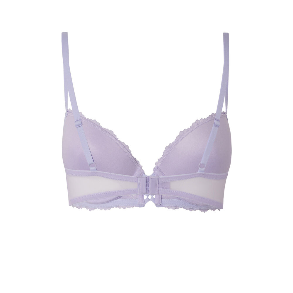 Fleurige kanten push-up beha - lila paars.
