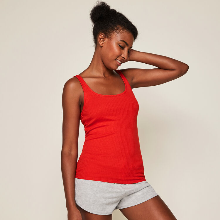 Top débardeur en jersey uni debidiz Top débardeur en jersey uni debidiz;