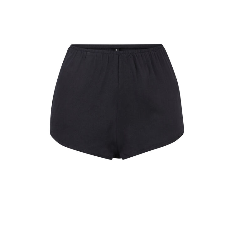 Short satiné empiècement dentelle sexysatiz noir.