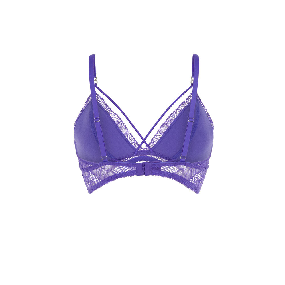 Soutien-gorge sans armature avec liens - violet violet.