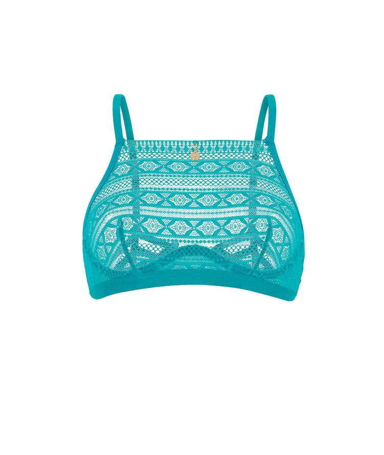 Brassière en dentelle -bleu paon bleu paon.