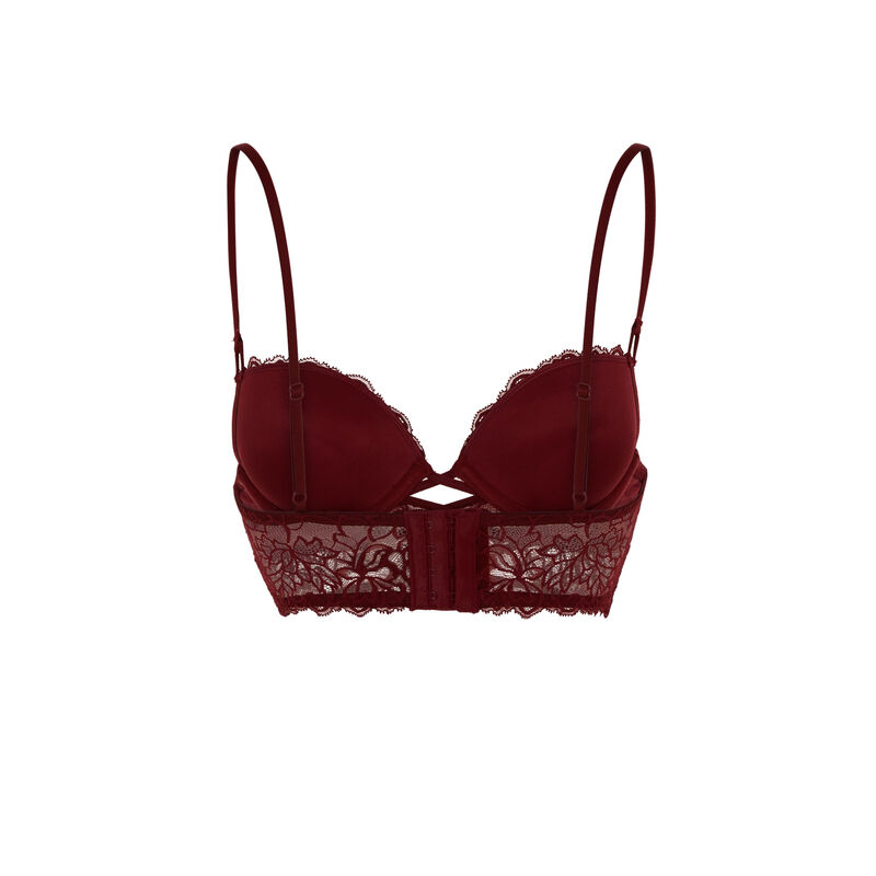 soutien-gorge push up en dentelle - bordeaux soutien-gorge push up en dentelle - bordeaux;