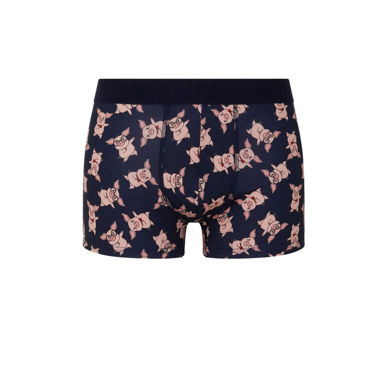 boxer micro à imprimé - bleu boxer micro à imprimé - bleu;