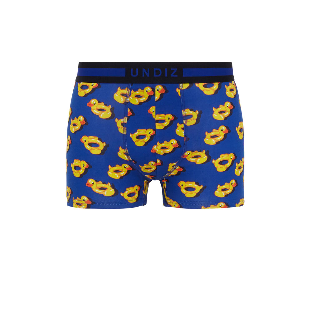 Boxer micro &agrave; imprim&eacute; canarbouiz bleu.