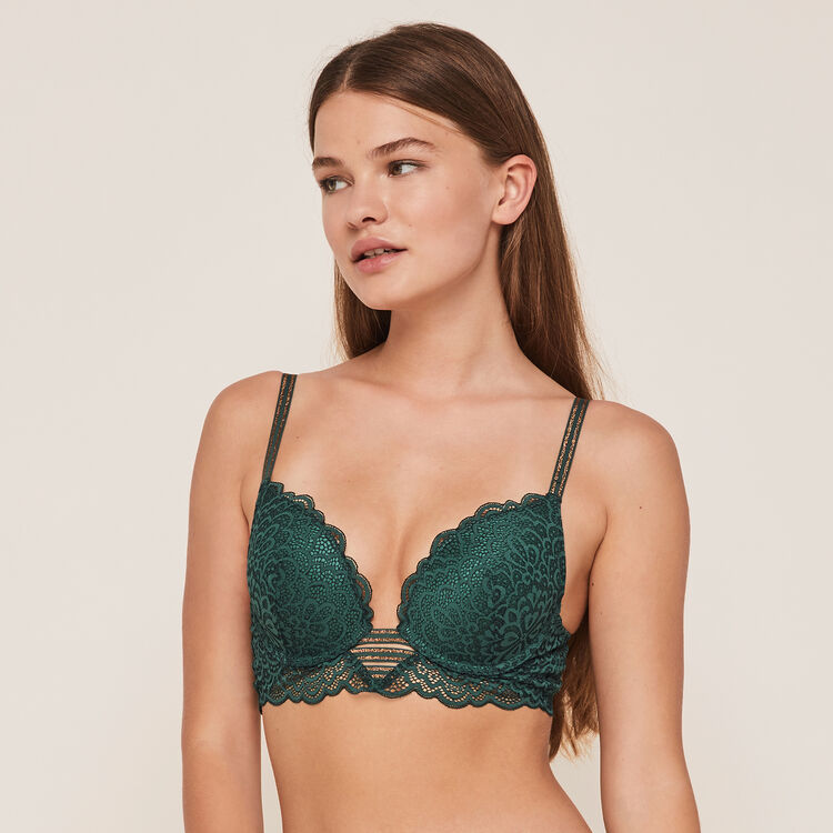 Soutien-gorge bustier v push lurexbandiz vert.