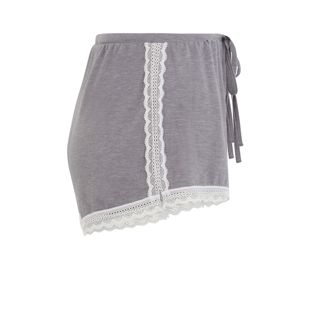 Grijze short sidevitamiz grijs.