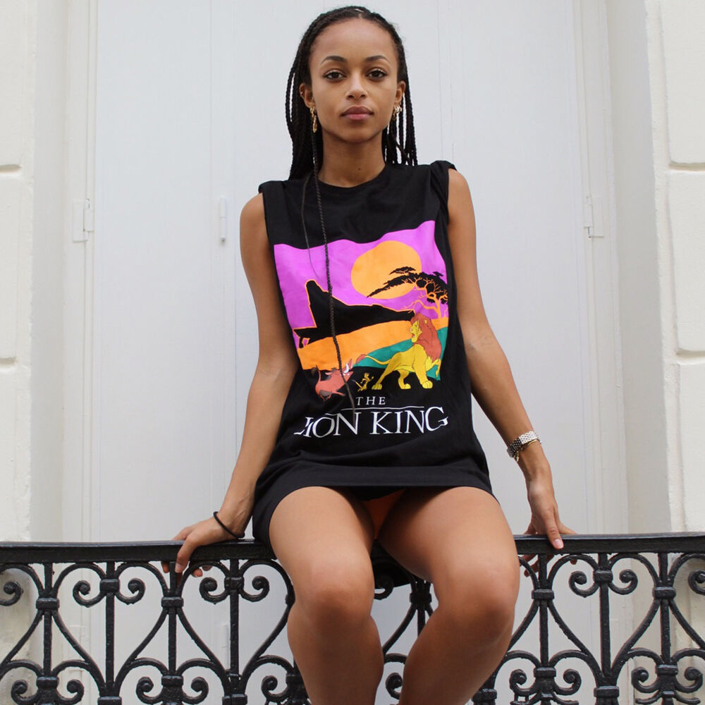 Tunique &agrave; manches courtes le roi lion - noir noir.