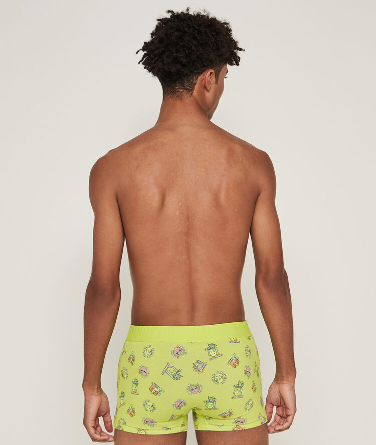 Katoenen boxershort met fruitopdruk - geel geel.