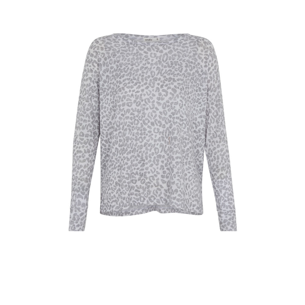 Top imprim&eacute; l&eacute;opard - blanc  blanc.