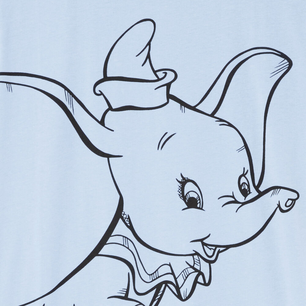Tuniek met dumbo print - lichtblauw blauw.
