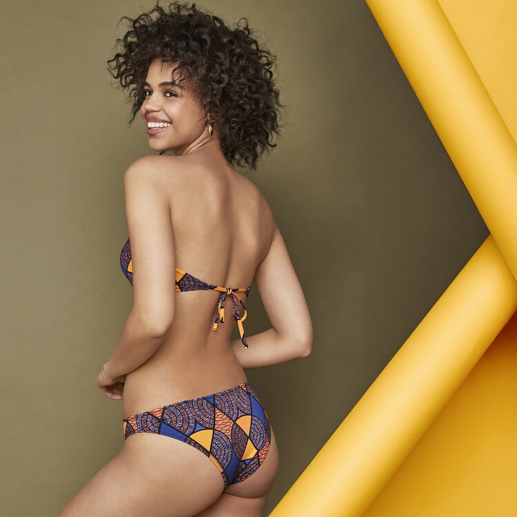 Haut de maillot de bain bandeau bleu afroiz blue.