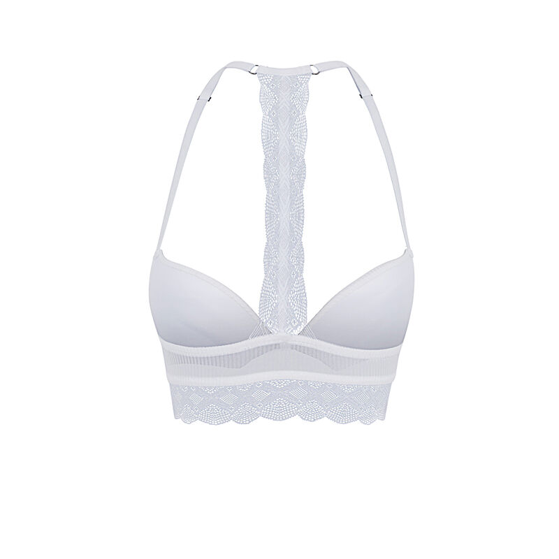 Soutien-gorge push blanc monoskiz blanc.