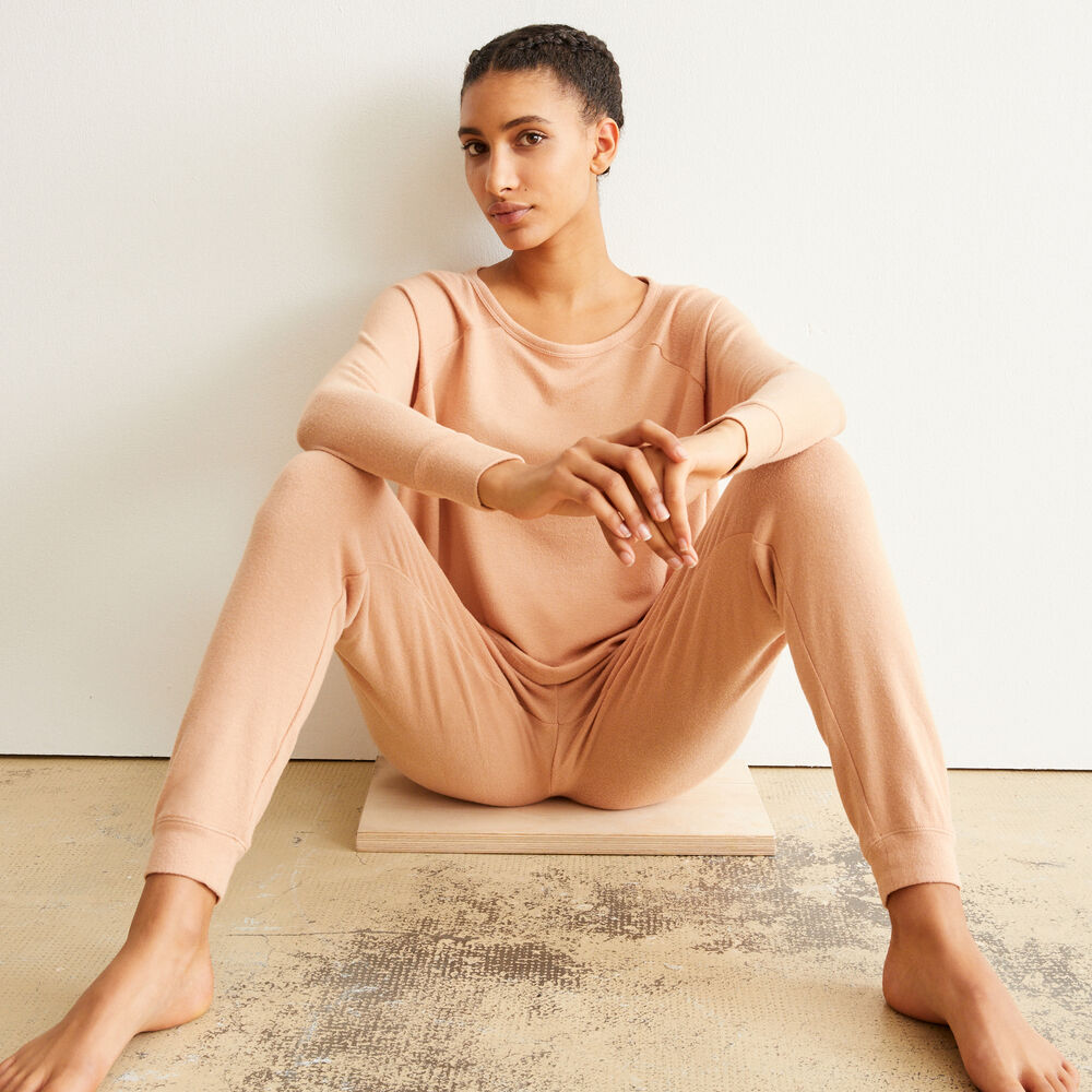 Pantalon cordon &agrave; nouer - rose rose.