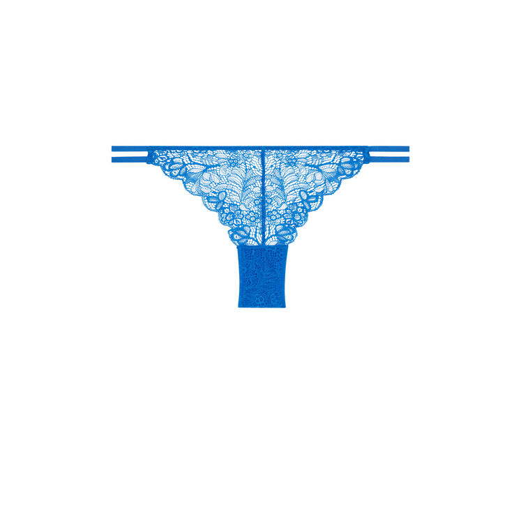 Tanga en dentelle amoriz bleu roi.