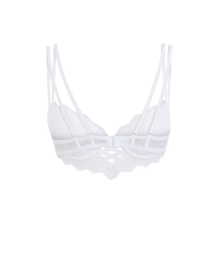 Soutien-gorge bustier push détail liens totoiz blanc.