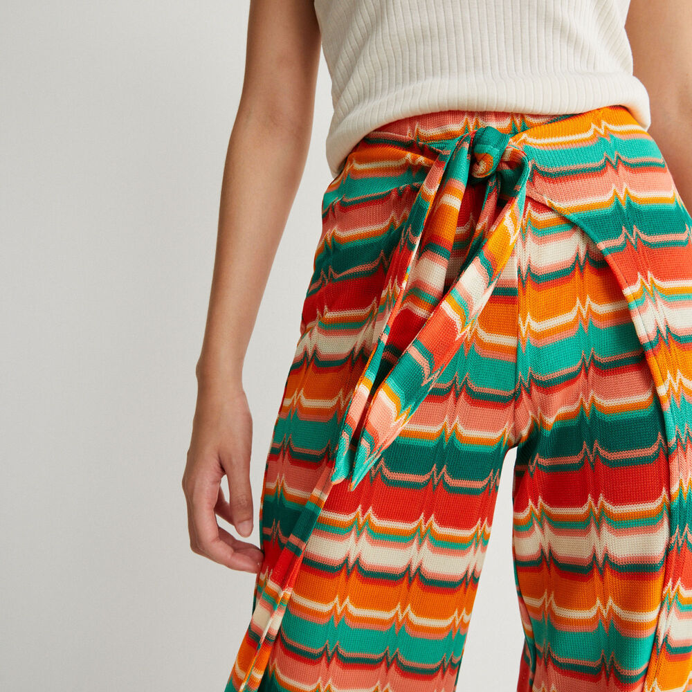 Broek met motief en strik - groen groen.