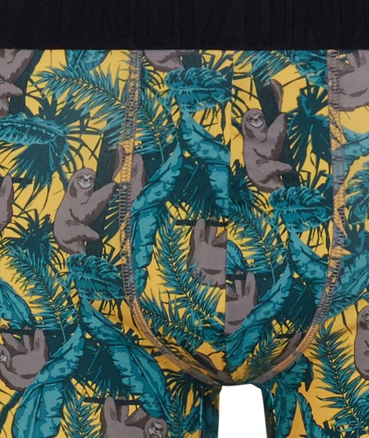 Boxershort van micro met steviz print  geel.