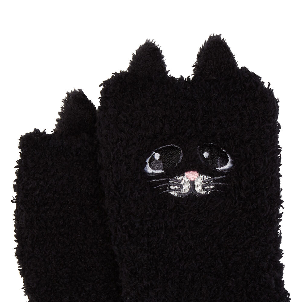 Chaussettes chaton mignon - noir noir.
