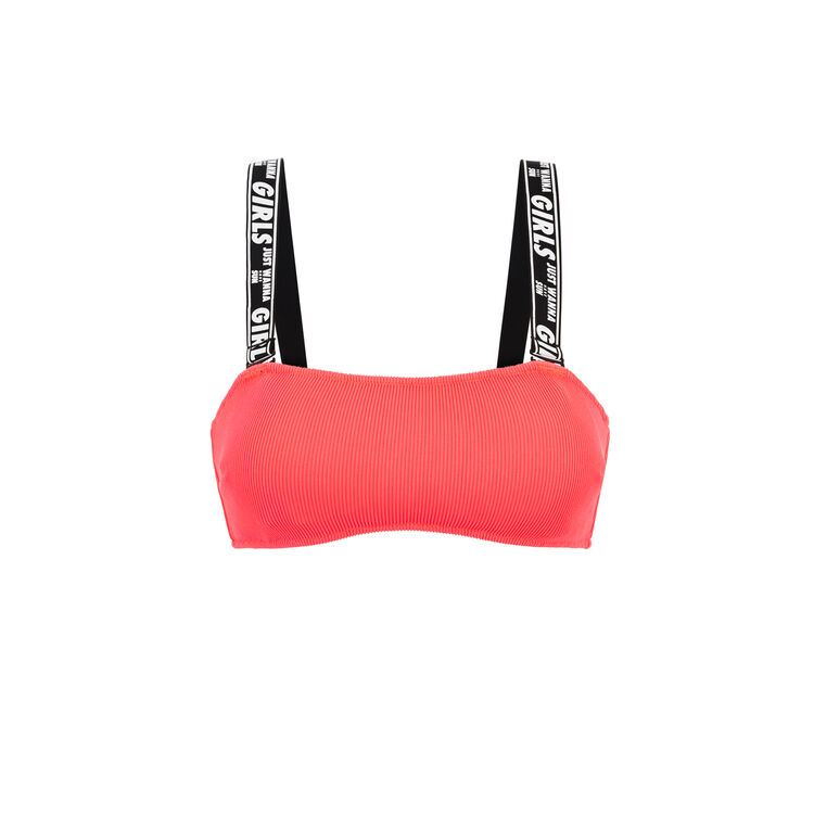 Haut de maillot de bain corail fungaufriz red.