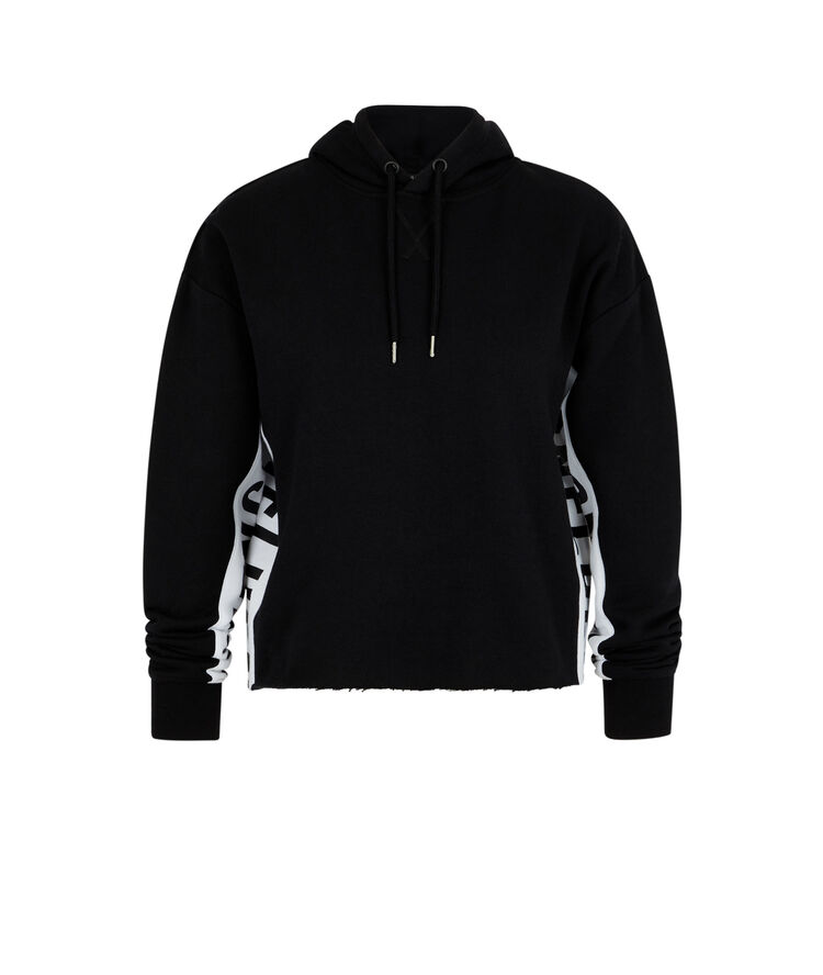 Sweat à capuche bandes sur le côté hellovibiz noir.