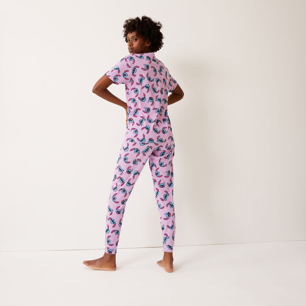 Top met stitch-print - paars paars.