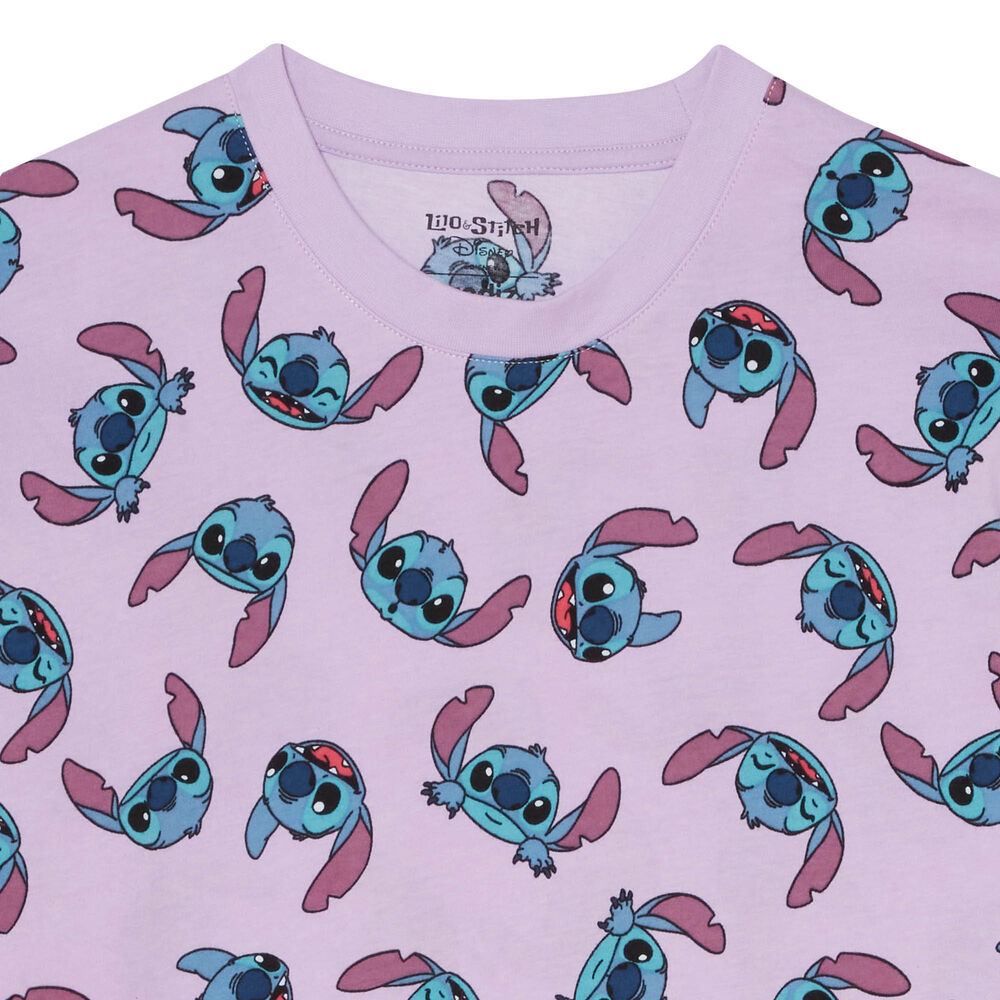 Top met stitch-print - paars paars.