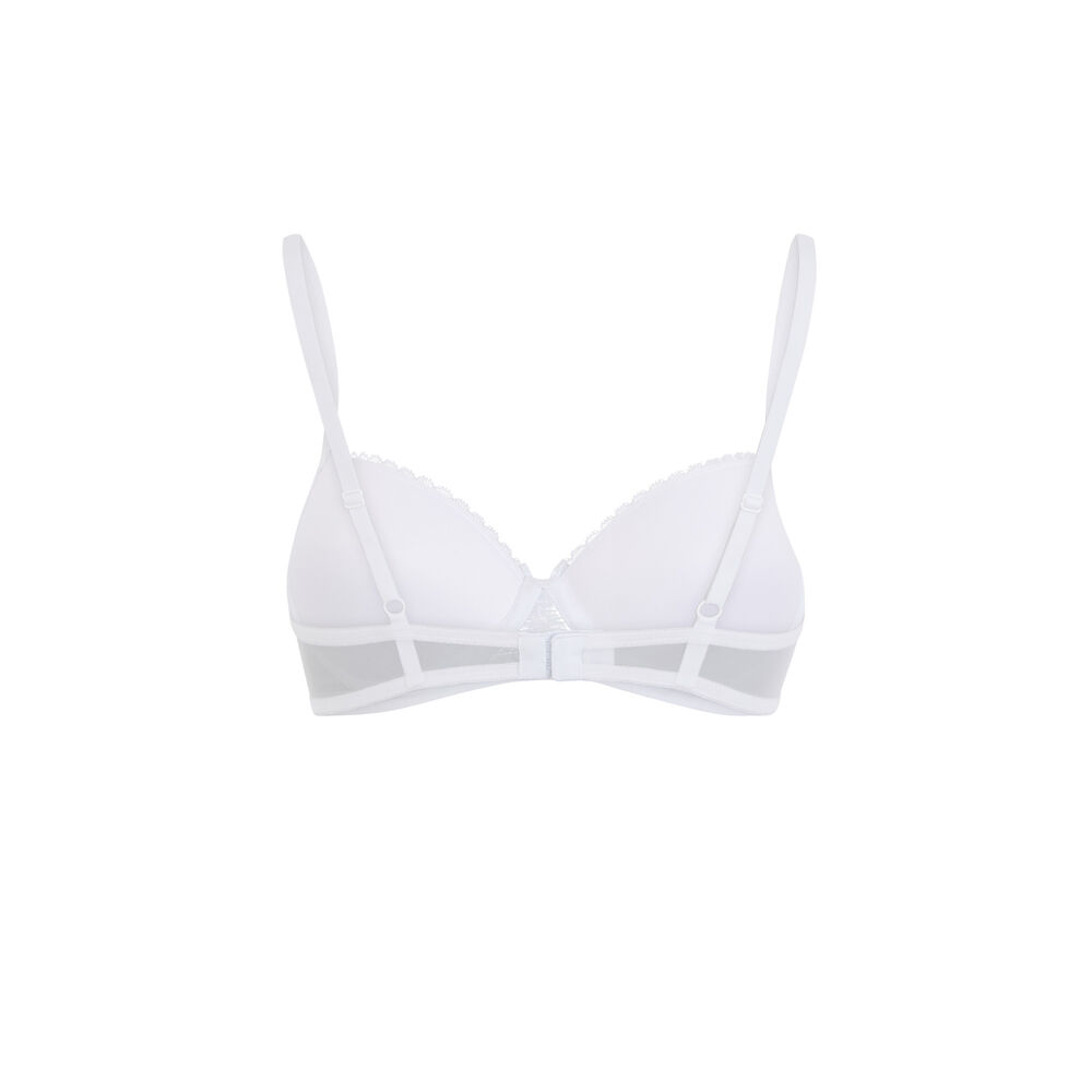 Soutien-gorge ampliforme dentelle - blanc blanc.