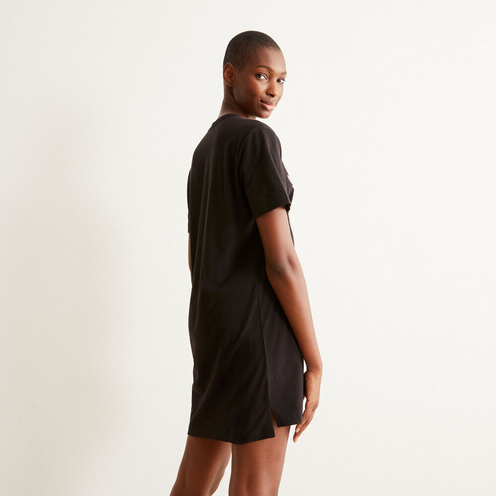 Tunique &agrave; imprim&eacute; minou d'amour - noir noir.