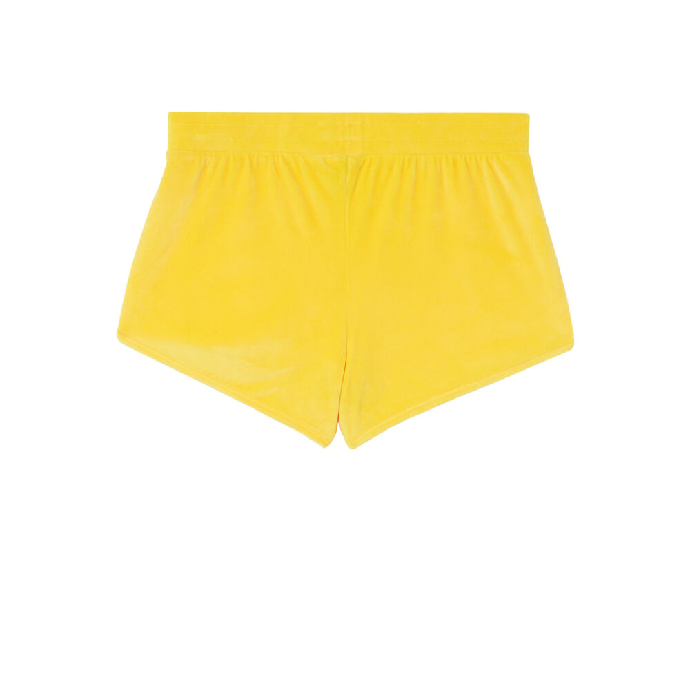 Fluwelen pikachu shorts - geel geel.