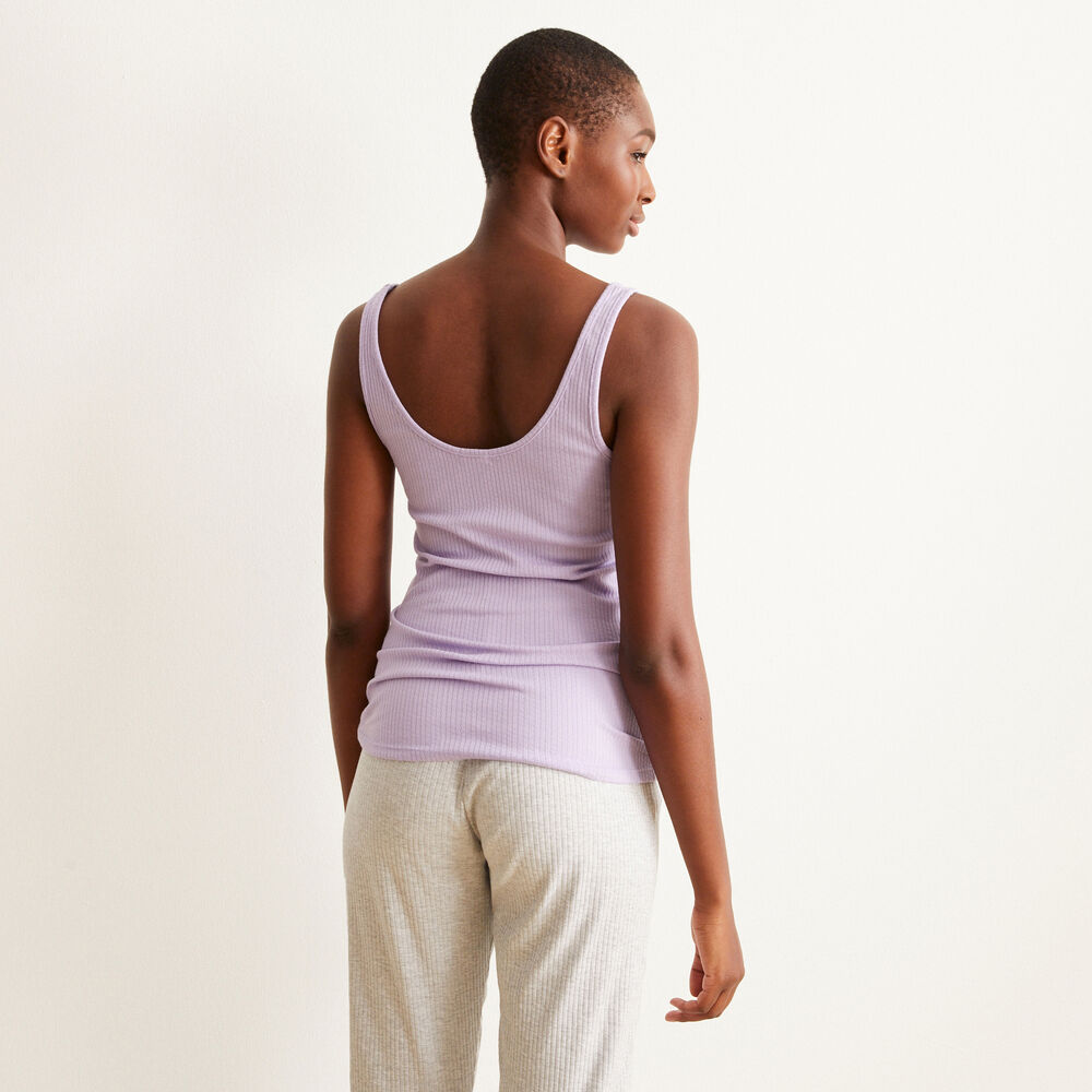 Top débardeur en jersey uni - lilas violet.