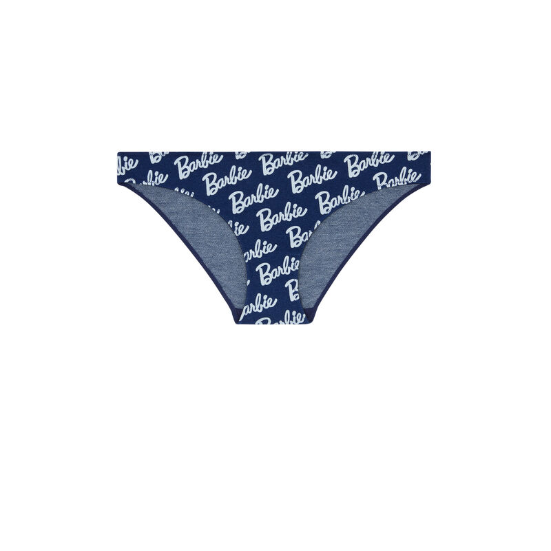 Culotte denim imprime logo barbie utiz denim.