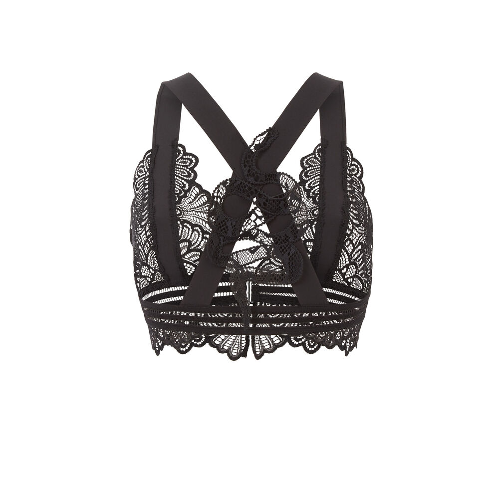 Soutien-gorge sans armatures tatoo serpent - noir noir.