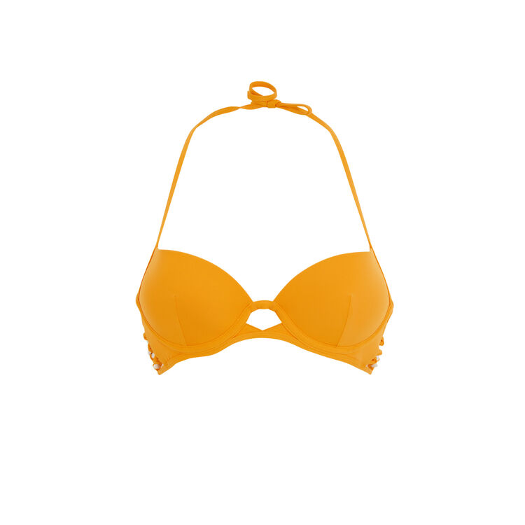Haut de maillot de bain safran pachucaniz orange.
