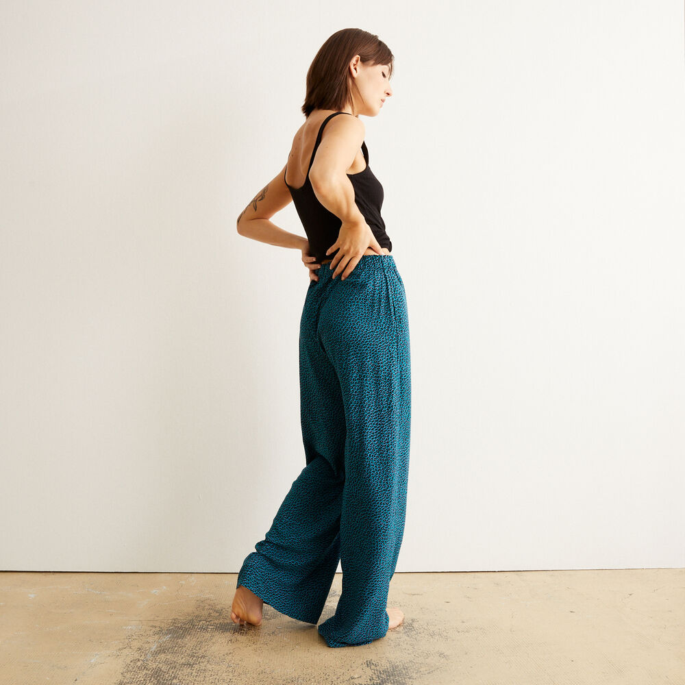 Pantalon imprim&eacute; animal - bleu bleu.