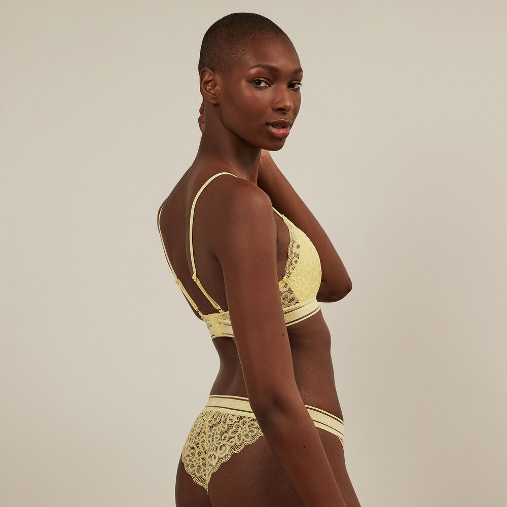 Soutien-gorge brassière sans armatures - jaune jaune.