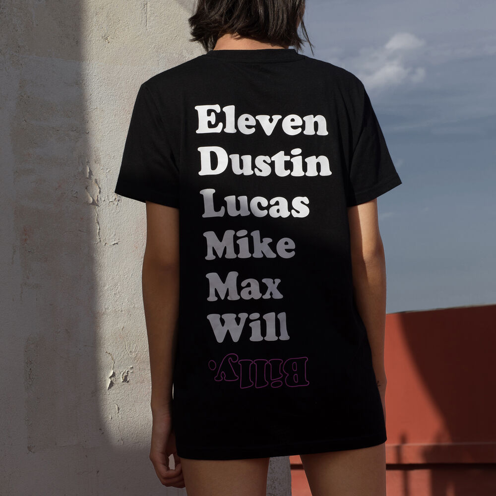 Tunique &agrave; imprim&eacute; stranger things - noir noir.