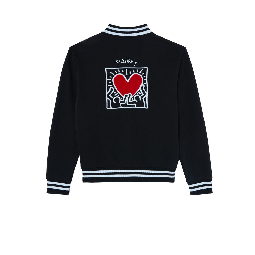 Keith haring jasje met hartenprint - zwart zwart.