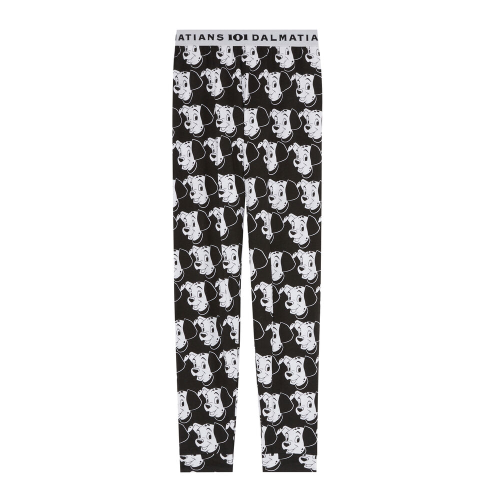 Broek met 101 dalmatiërs motief - zwart zwart.