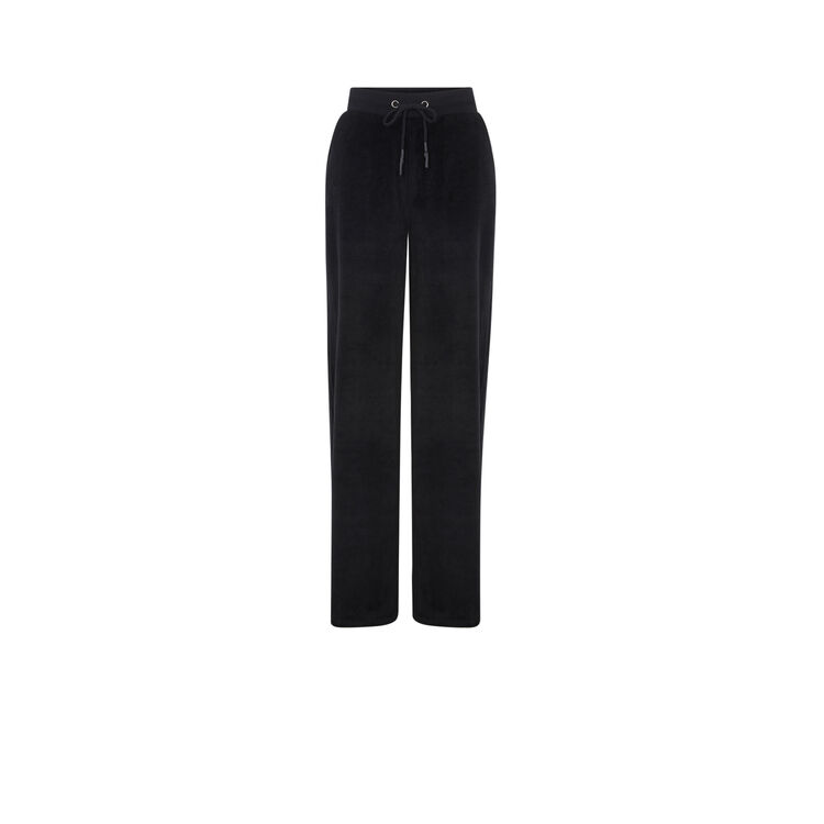 Pantalon large en velours helloiz noir.