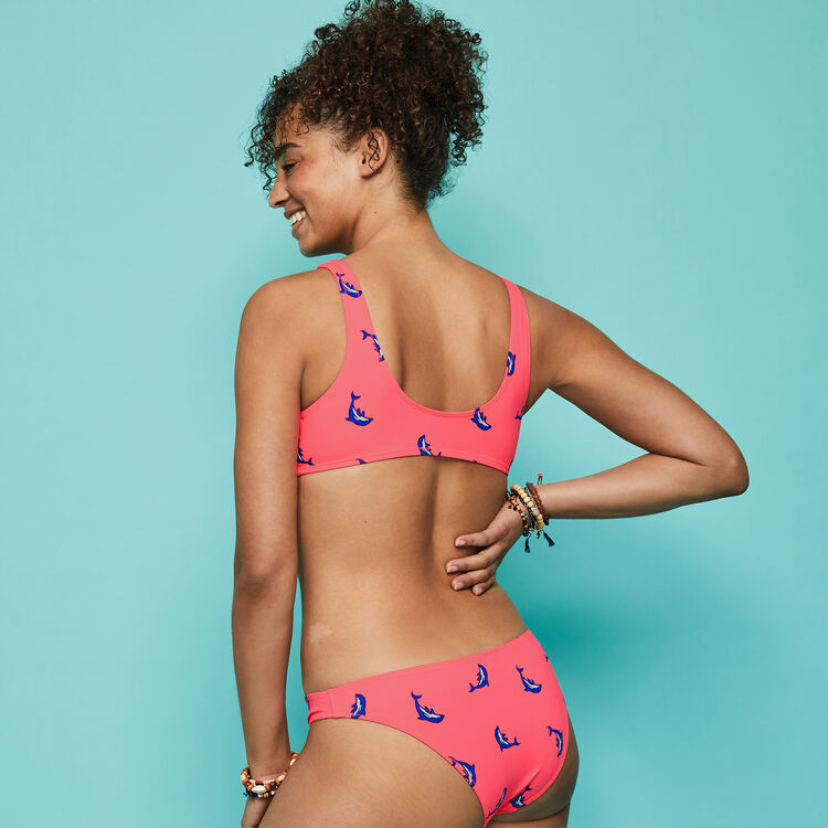 Haut de maillot de bain rose fluo flipperiz pink.
