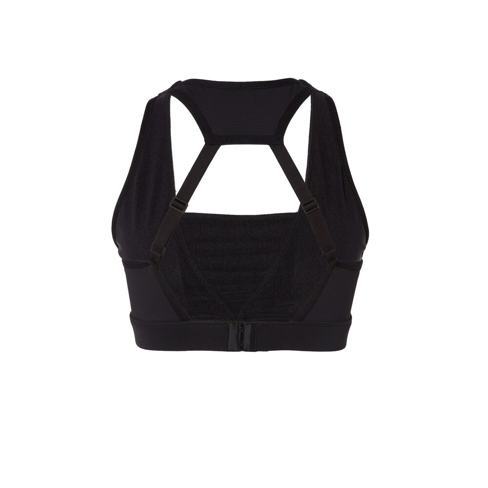 Sportbeha met open rug - zwart zwart.