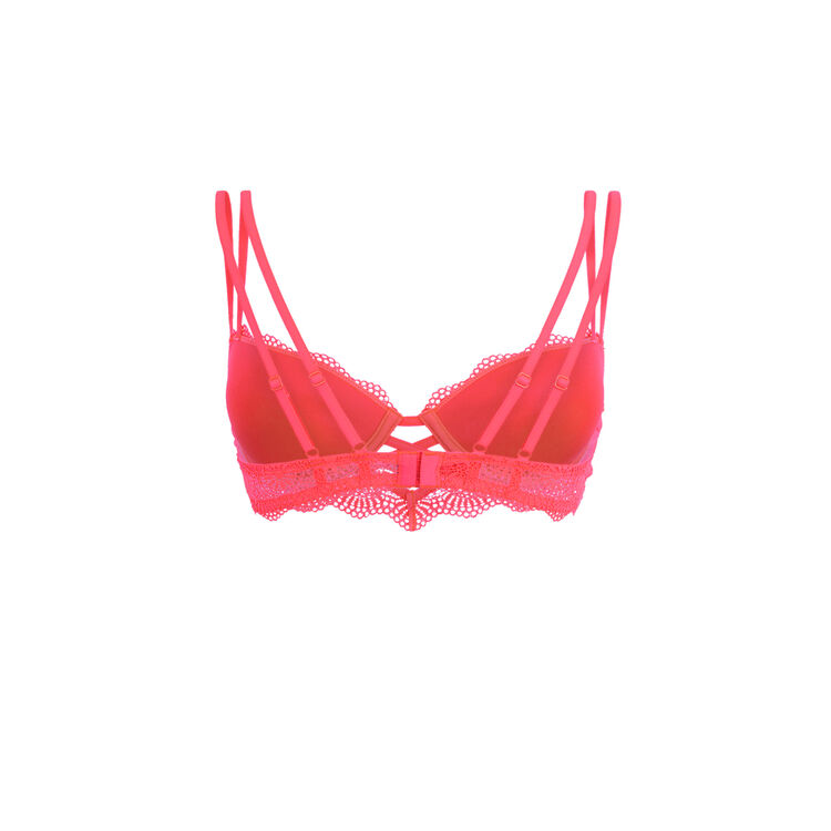 Soutien gorge bustier push corail fluo totoiz rose.