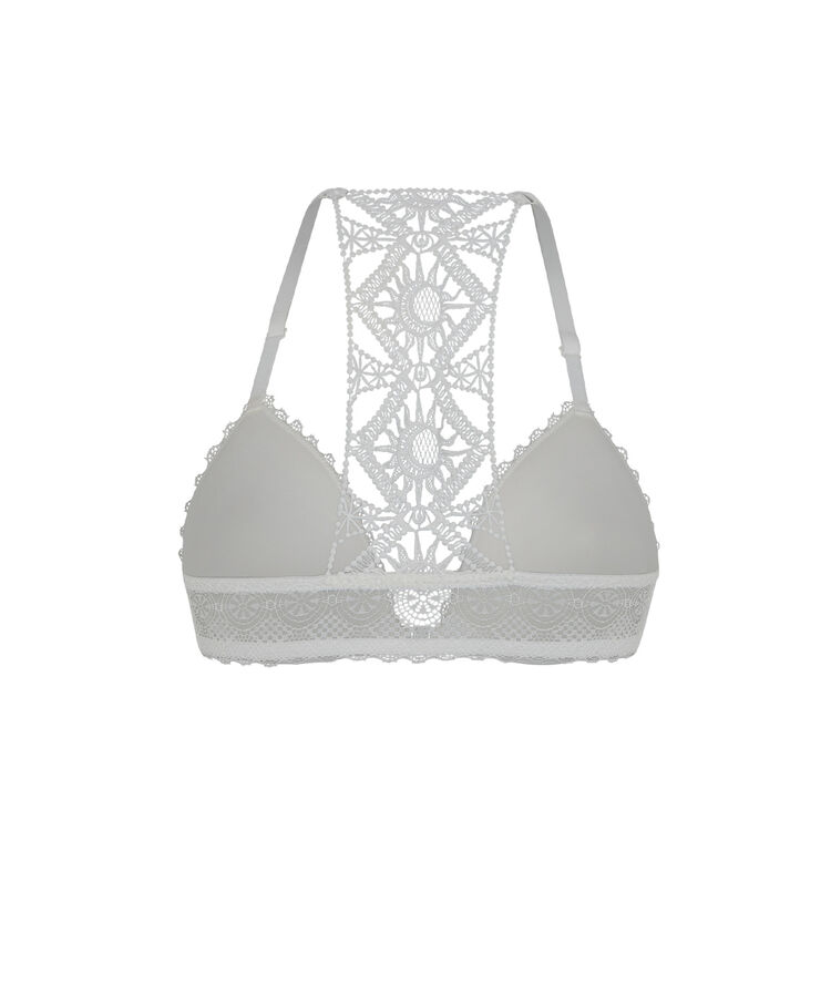 Soutien-gorge ampli satiné - blanc cassé blanc.