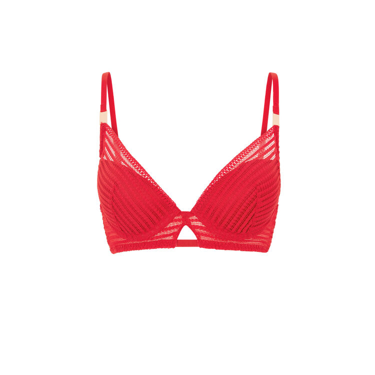Soutien-gorge push en dentelle cultiz rouge.