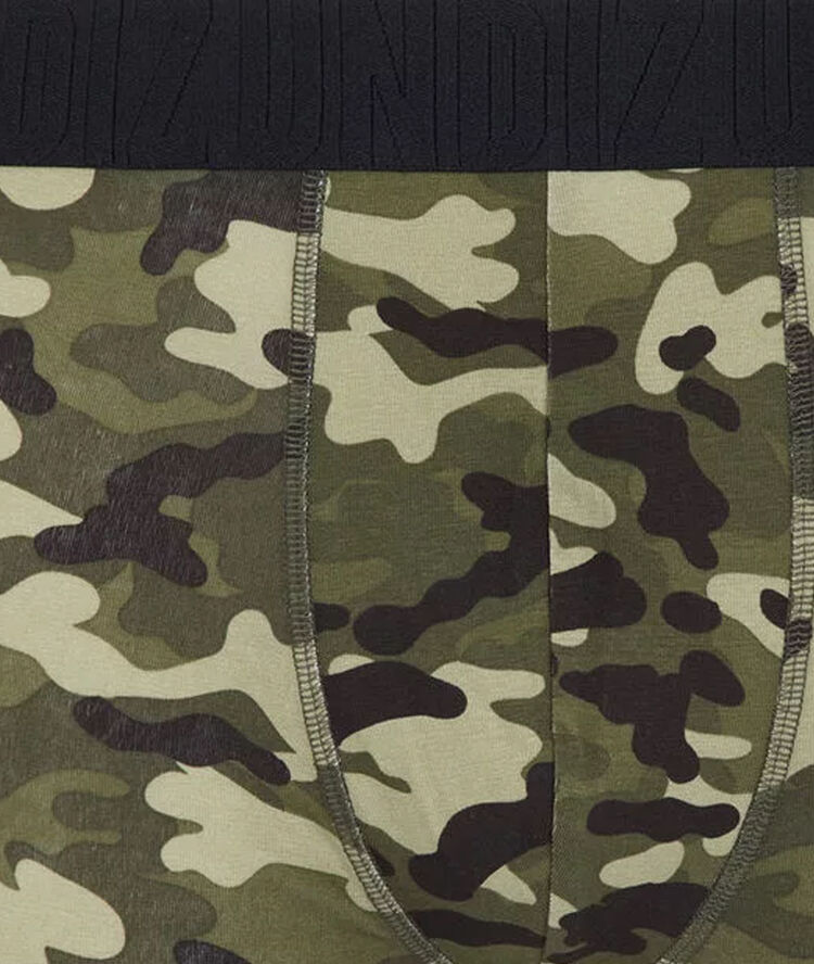 Boxer en coton print camouflage camokakiz vert.