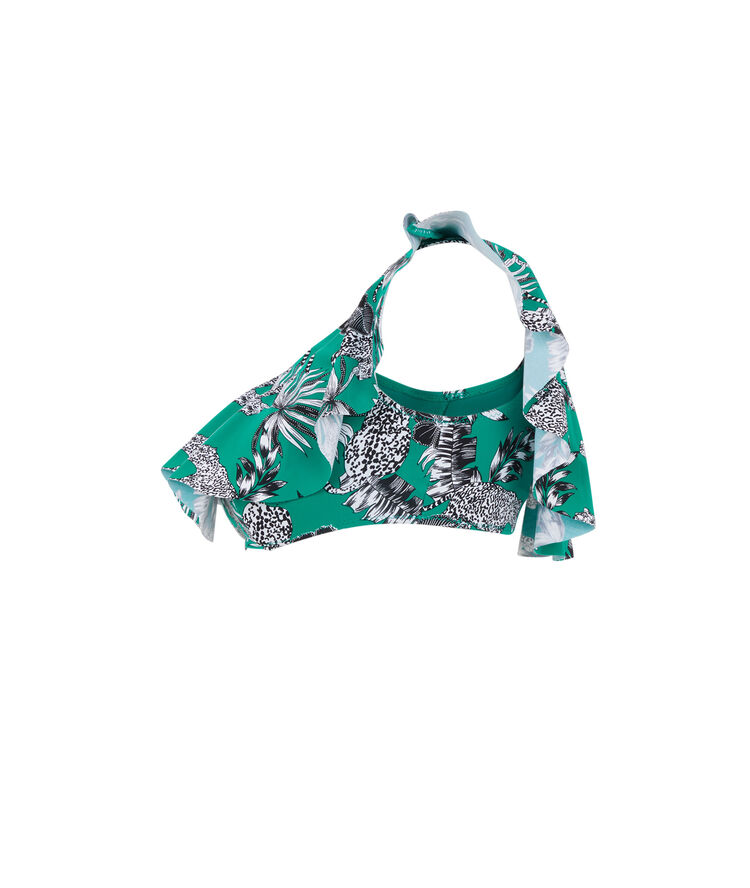 Haut de maillot de bain épaules nues - vert vert.