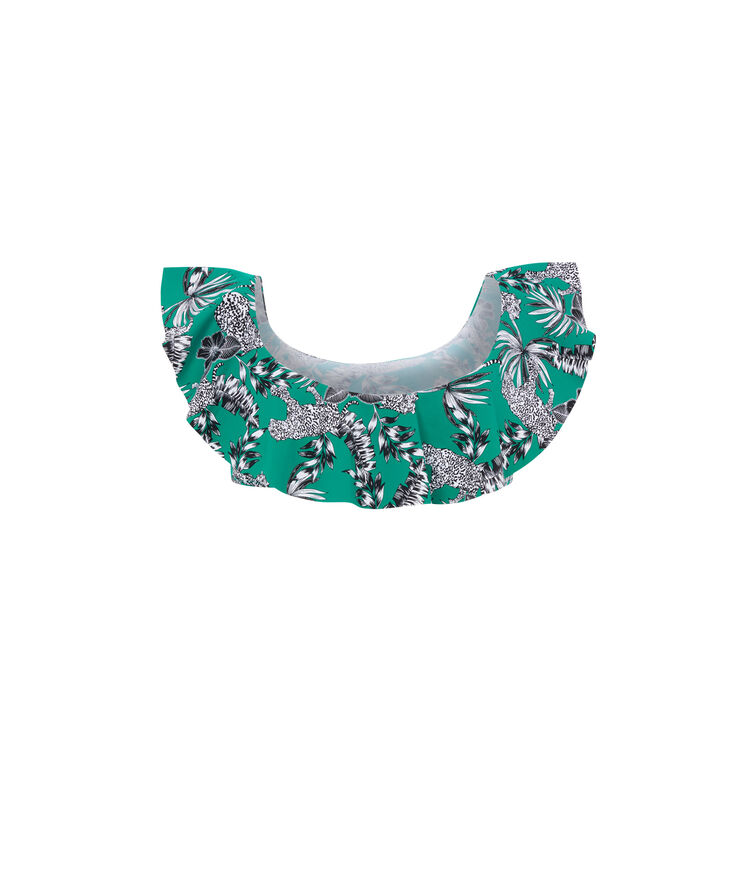 Haut de maillot de bain épaules nues - vert vert.